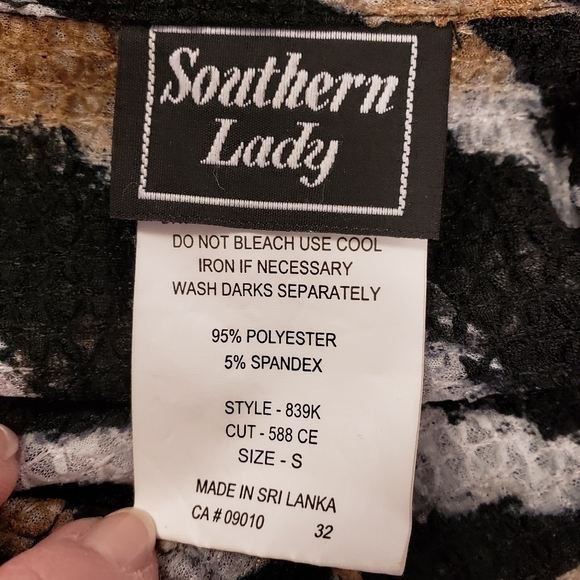 Southern Lady Animal Print Semi Sheer Jacket Shirt VGUC - Picture 3 of 12